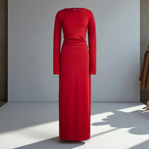 J. Crew Long-sleeve dress in jersey crepe Size Small - Picture 2 of 12